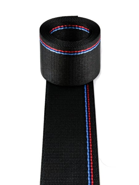 Sicherheitsgurtband, farbiger Streifen, Polyester, 48mm