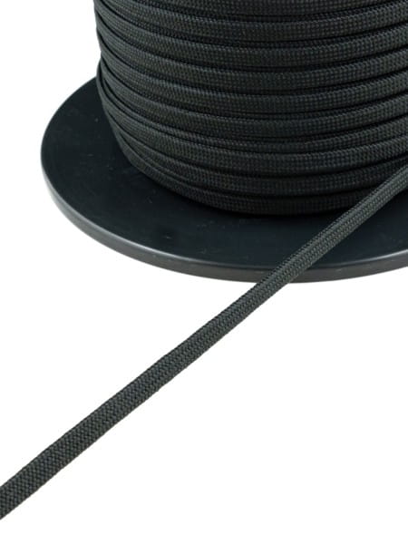 Shoelace-cord, flat, soft, polyester, 7mm