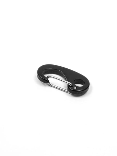 Mini-carabiner with wiregate and eyelet, 35mm, no print