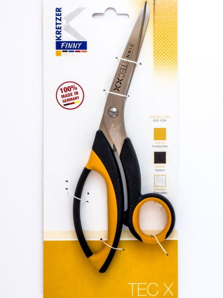 Scissor for kevlar, 8cm, Kretzer Finny TecX1, micro-serrated