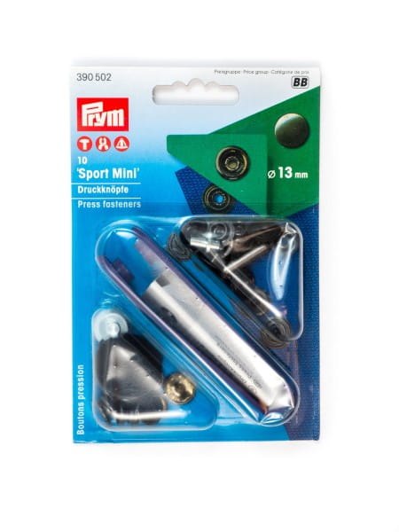 Press fasteners Sport+Camping Mini, 13mm, dark grey, Prym 390502