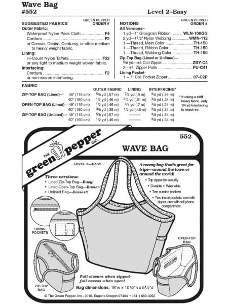 Wave Carrier Bag, GP552