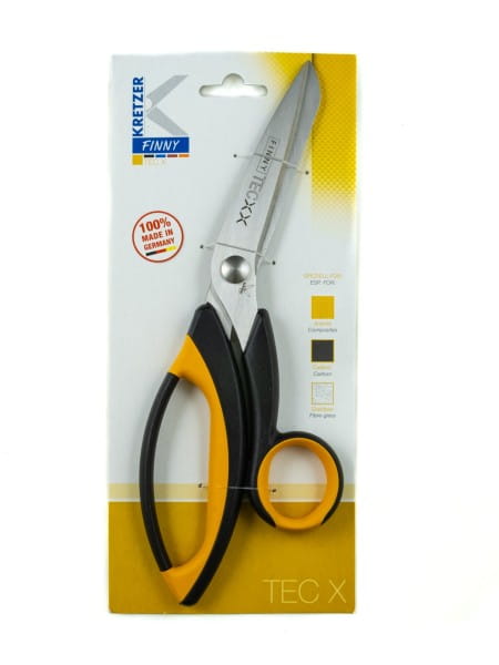 Scissor for kevlar, 9cm, Kretzer Finny TecX2, micro-serrated