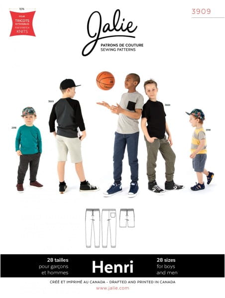 Joggers and shorts for men and children, pattern J3909