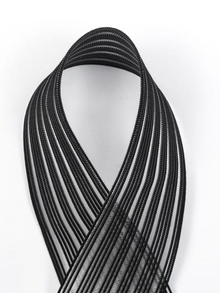 Elastic gridbraid, knitted shirring elastic, strong, 40mm